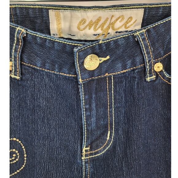 Y2K Enyce Dark Wash Embroidered Denim Jeans Women’s Size 11 - Picture 4 of 14